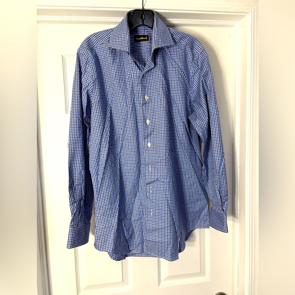 Paul Stuart Blue Casual Button Down Shirt